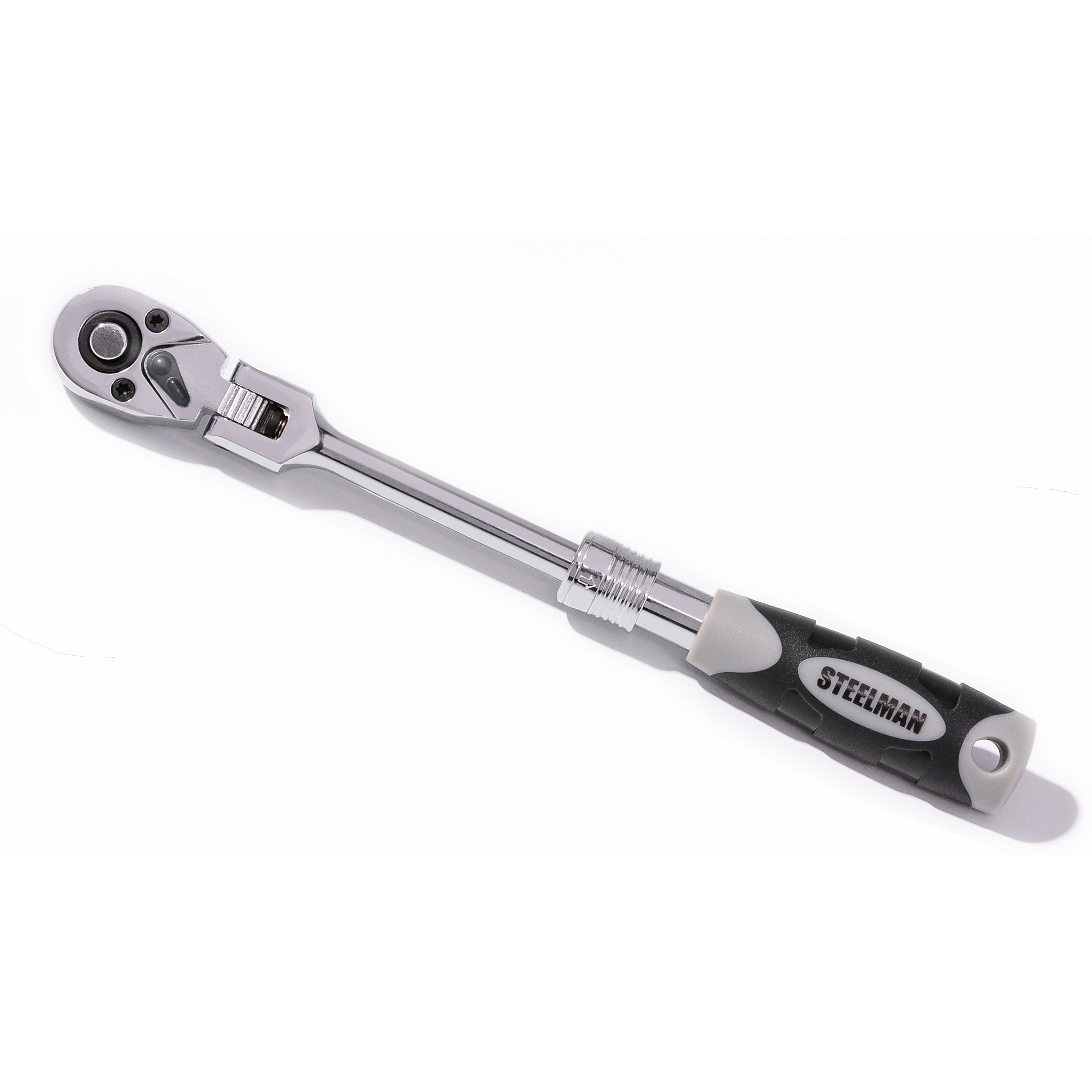 STEELMAN 1/4-Inch Drive 72-Tooth Extendable Flex-Head Ratchet (6.75 - 8.75-Inch Length), Model# 96754
